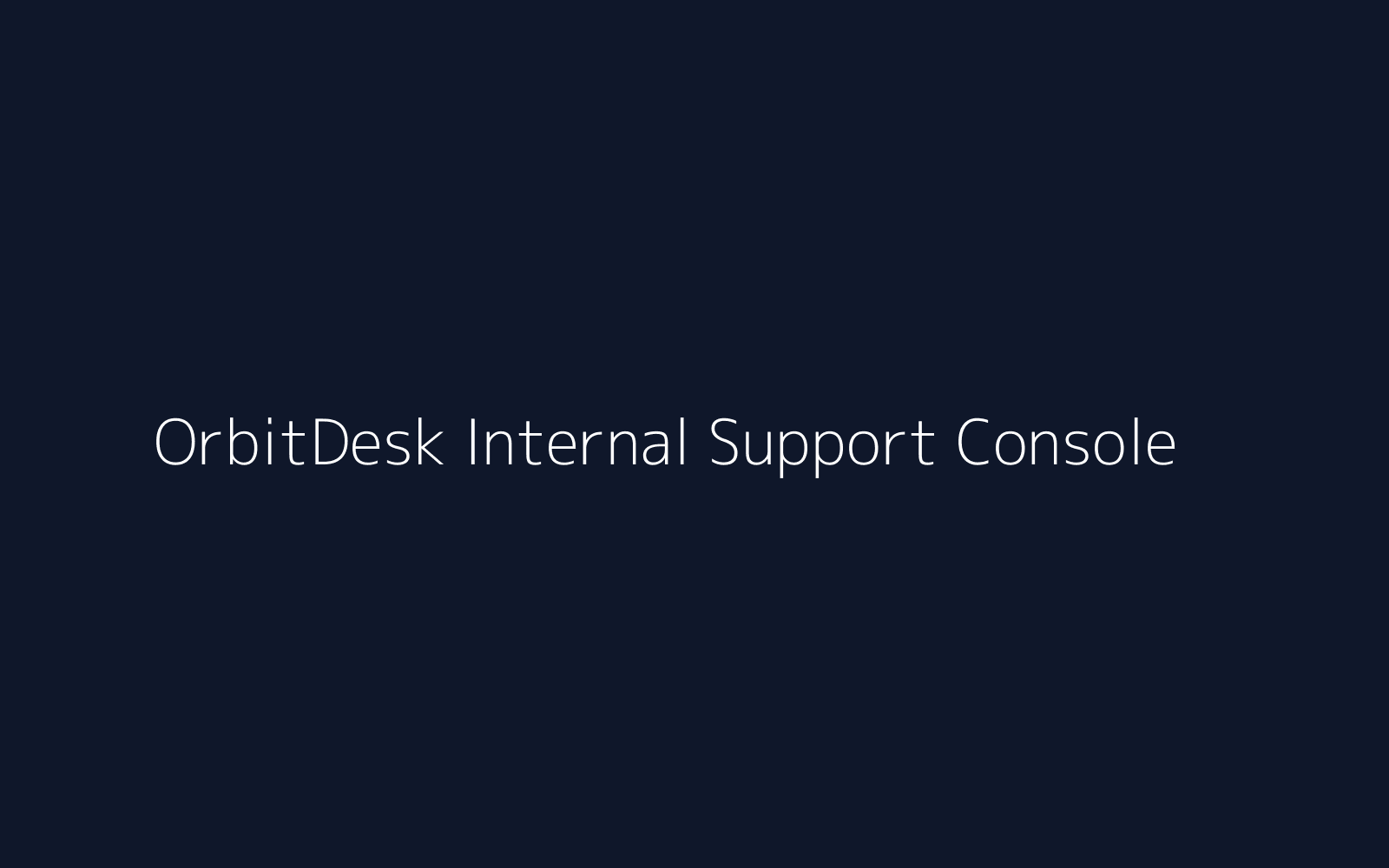OrbitDesk Internal Support Console image