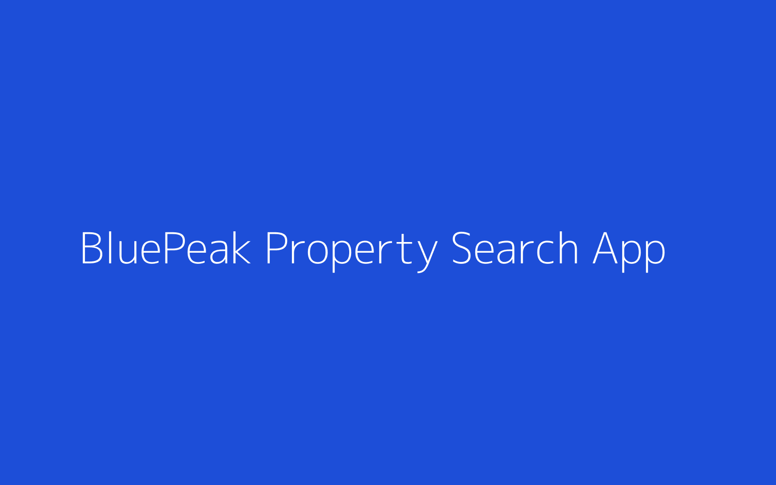 BluePeak Property Search App image