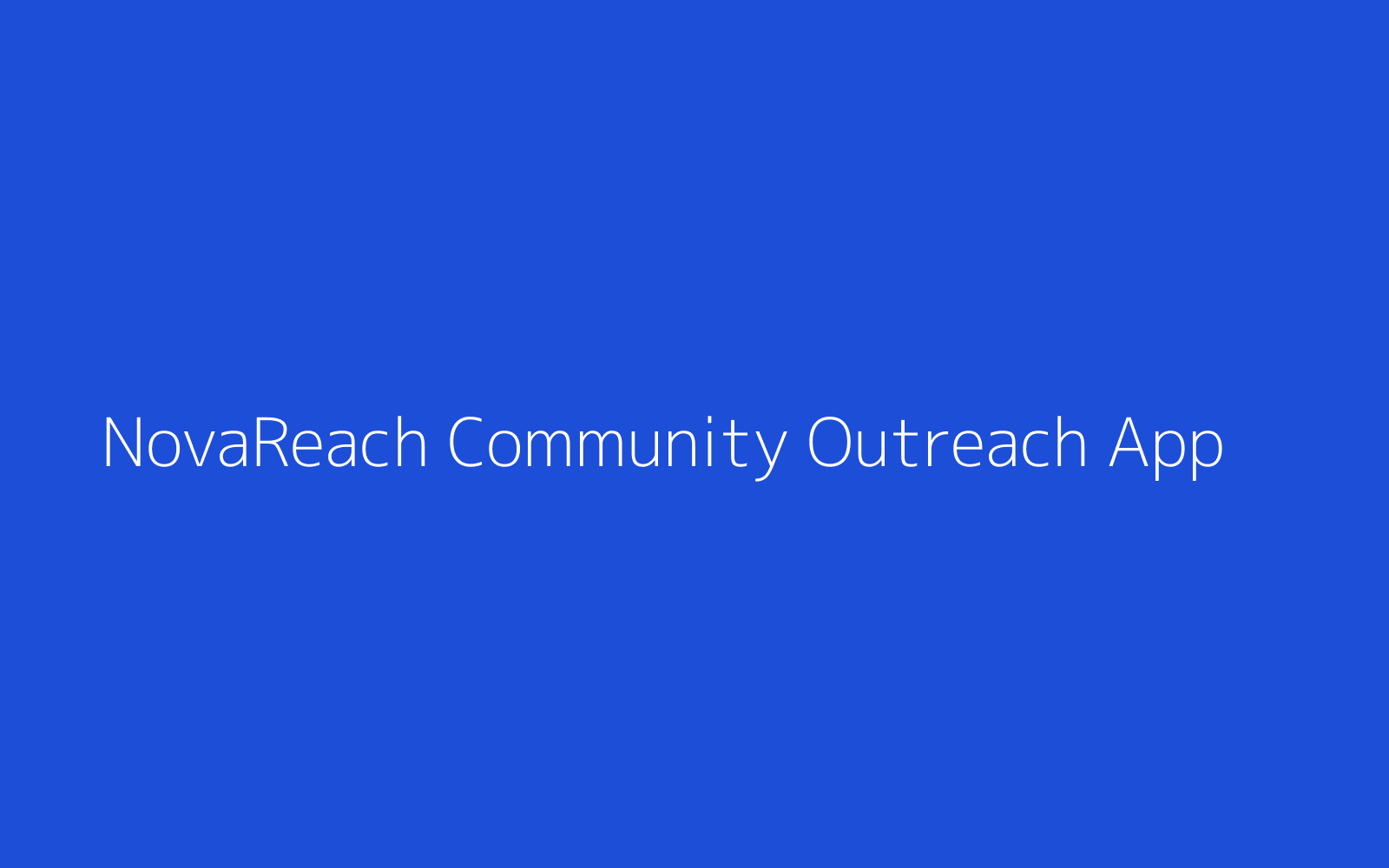 NovaReach Community Outreach App image