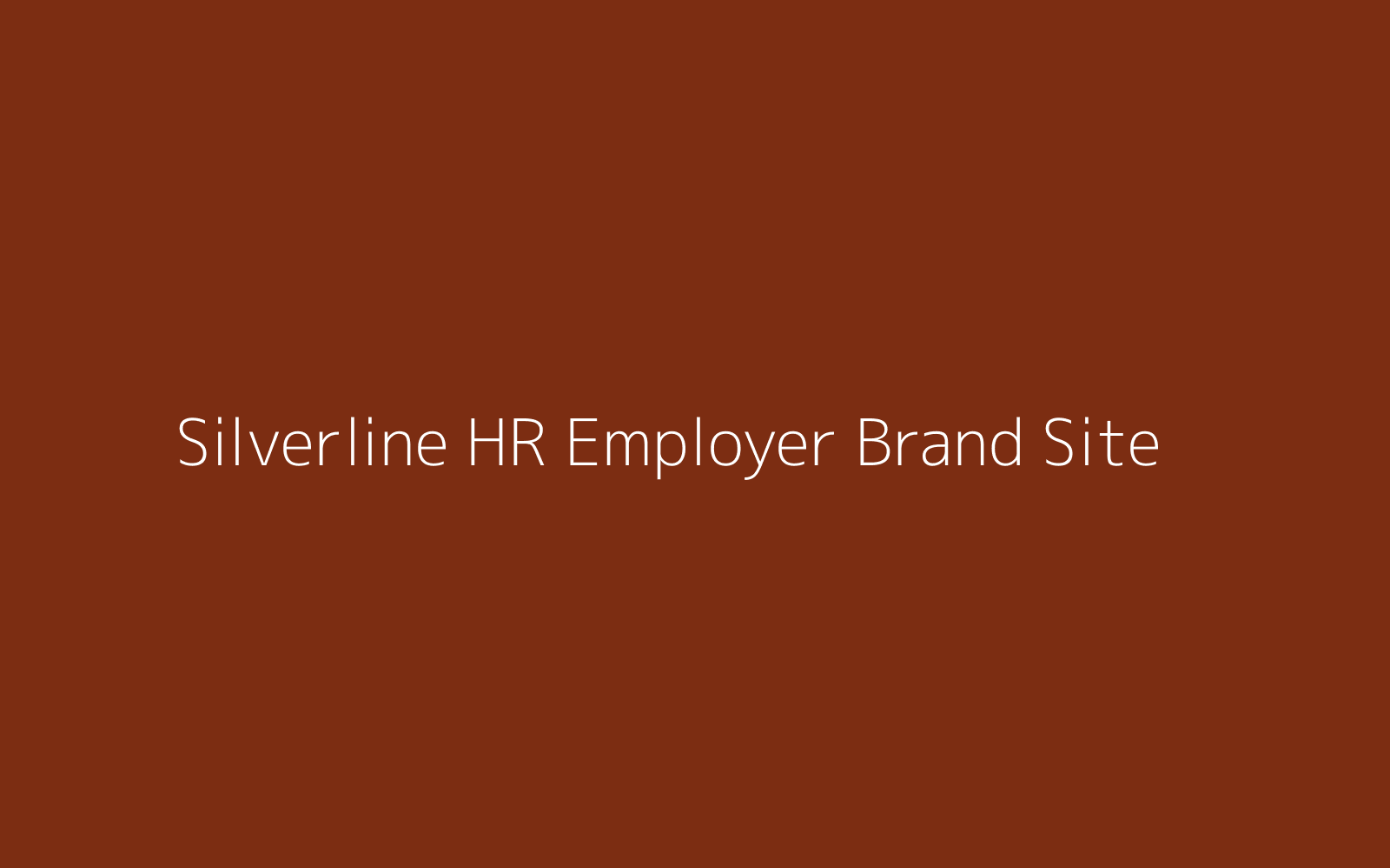 Silverline HR Employer Brand Site image