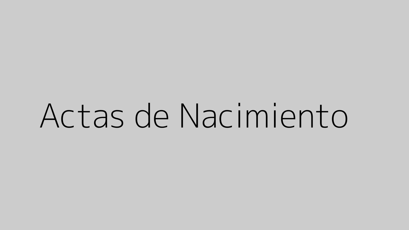 Actas de Nacimiento