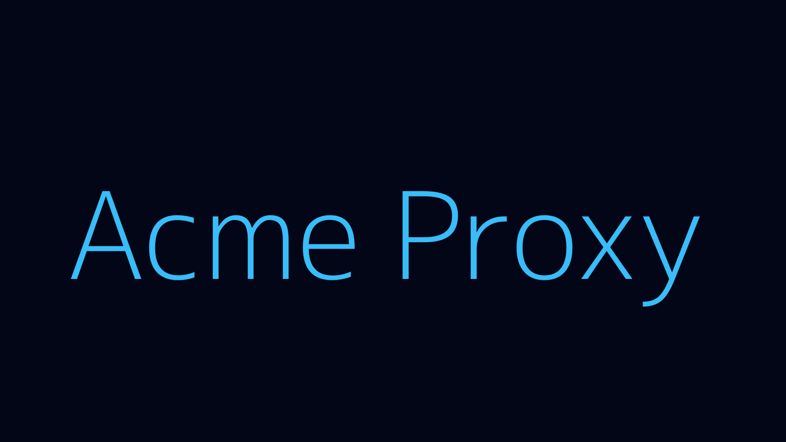 Acme proxy dashboard and locations map