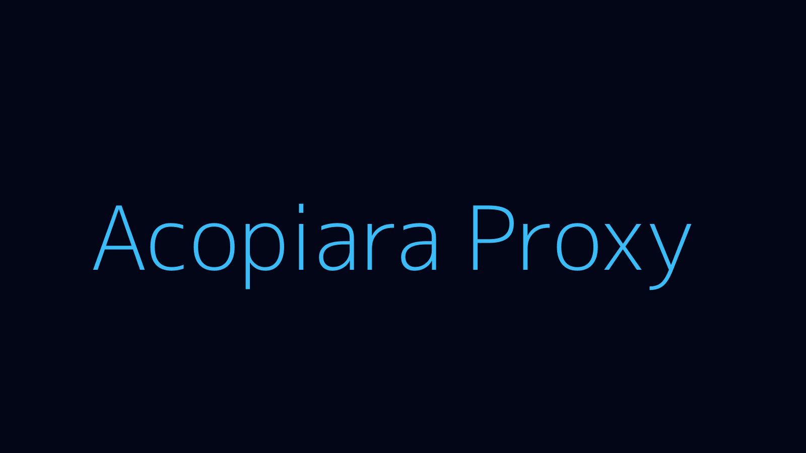 Acopiara proxy dashboard and locations map
