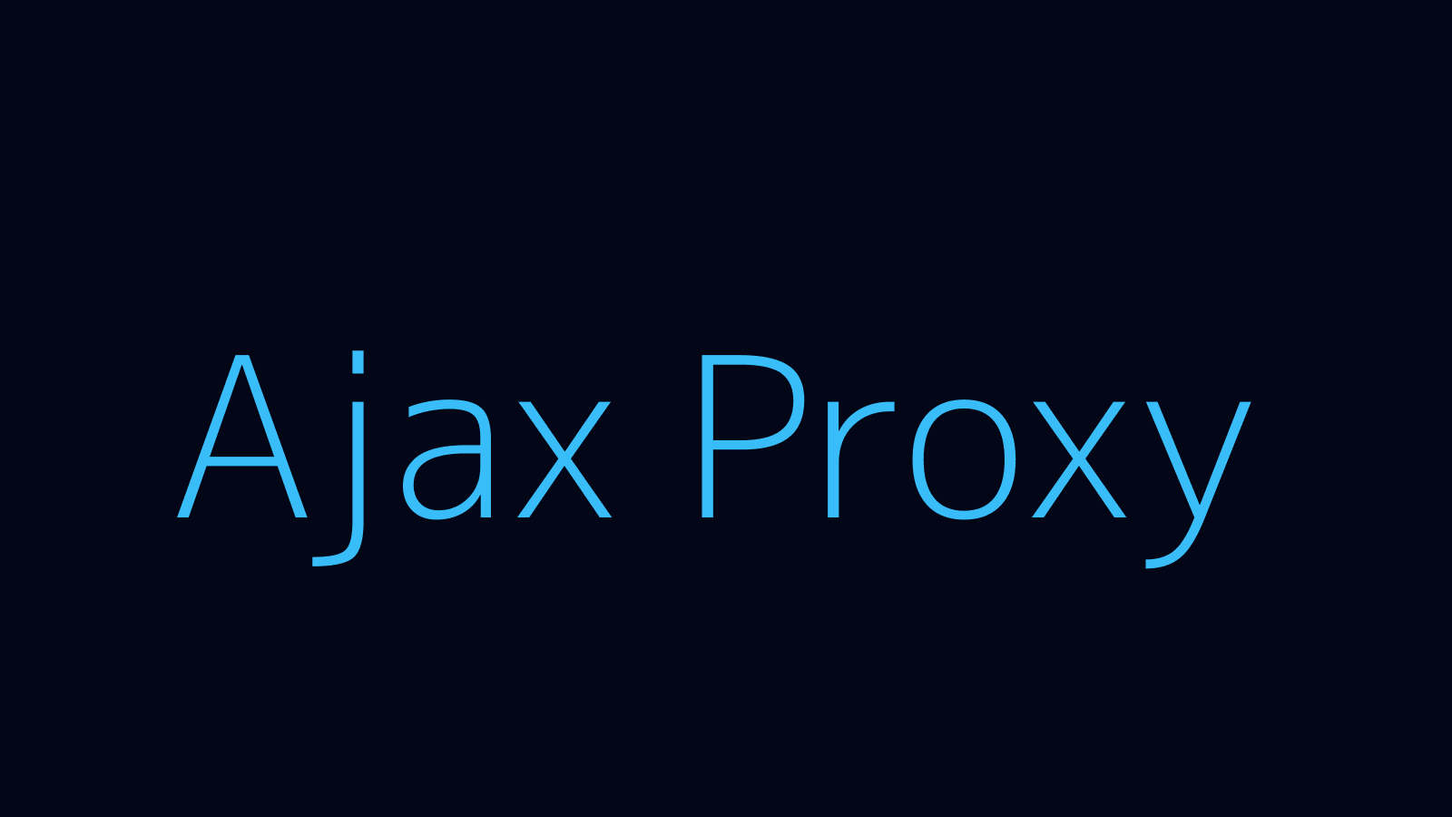 Ajax proxy dashboard and locations map