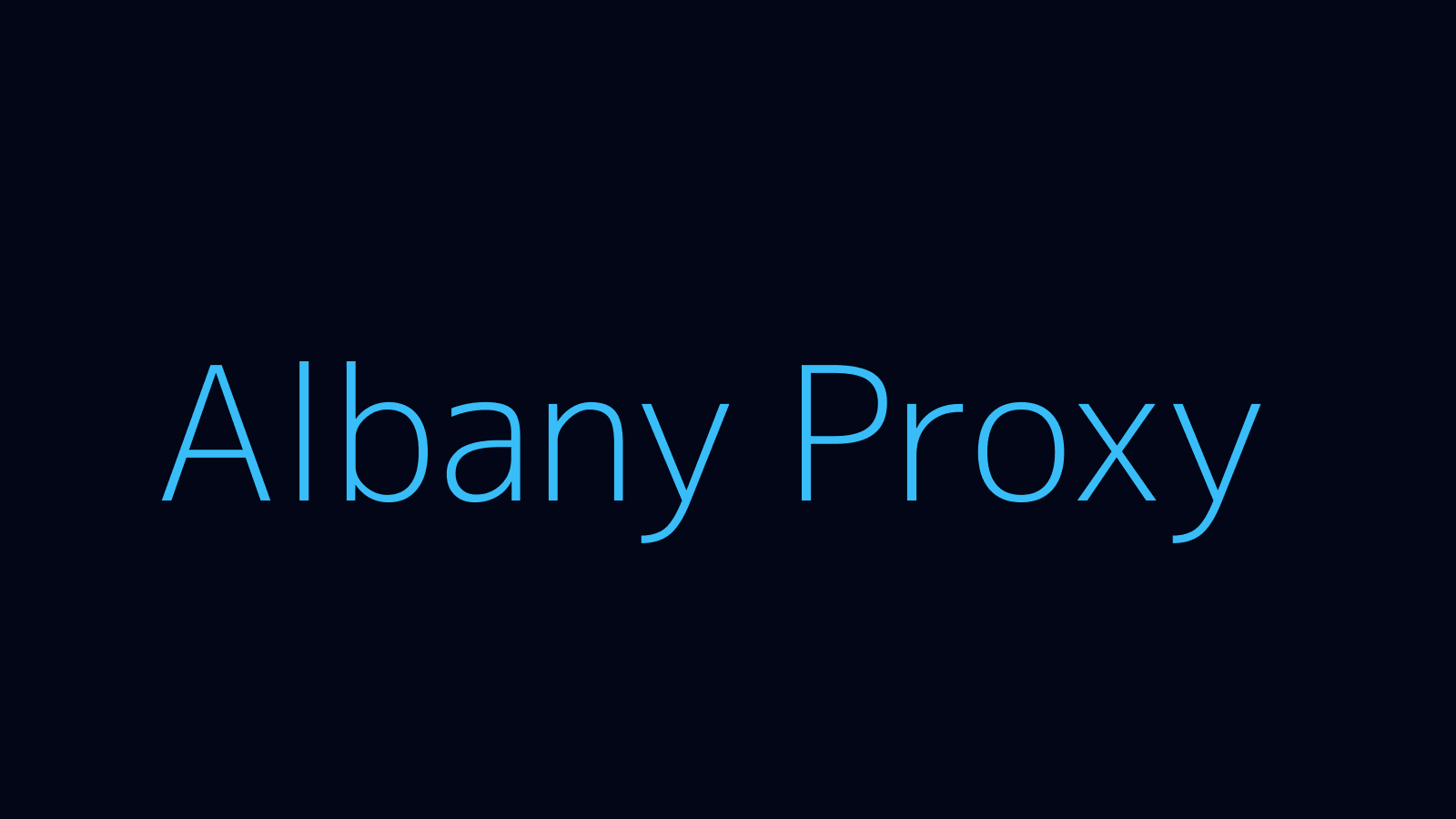 Albany proxy dashboard and locations map