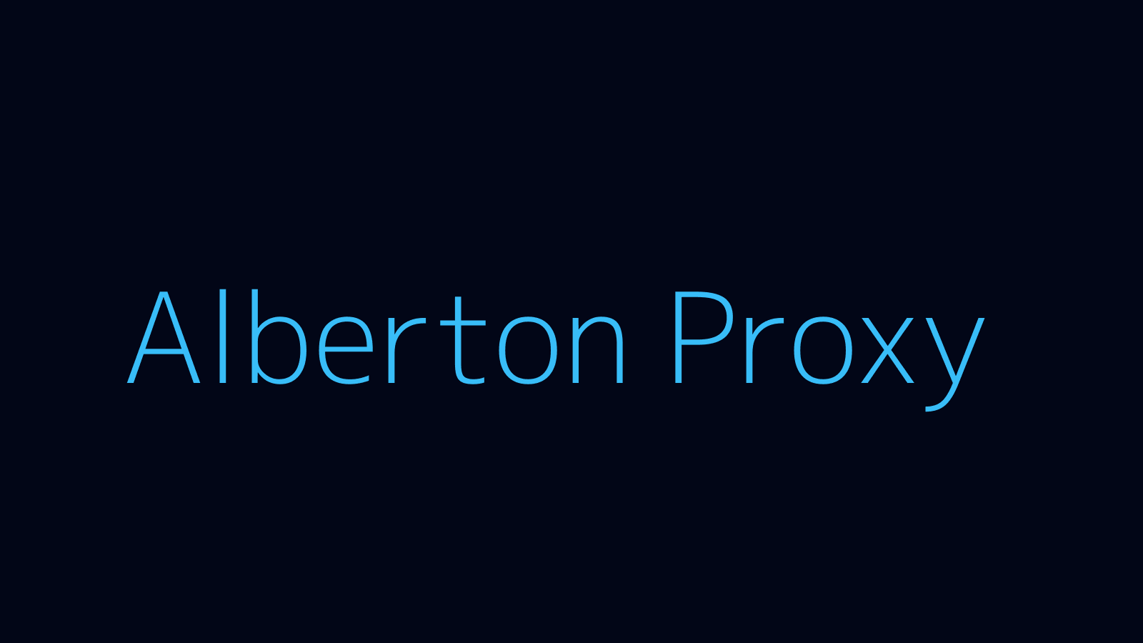 Alberton proxy dashboard and locations map