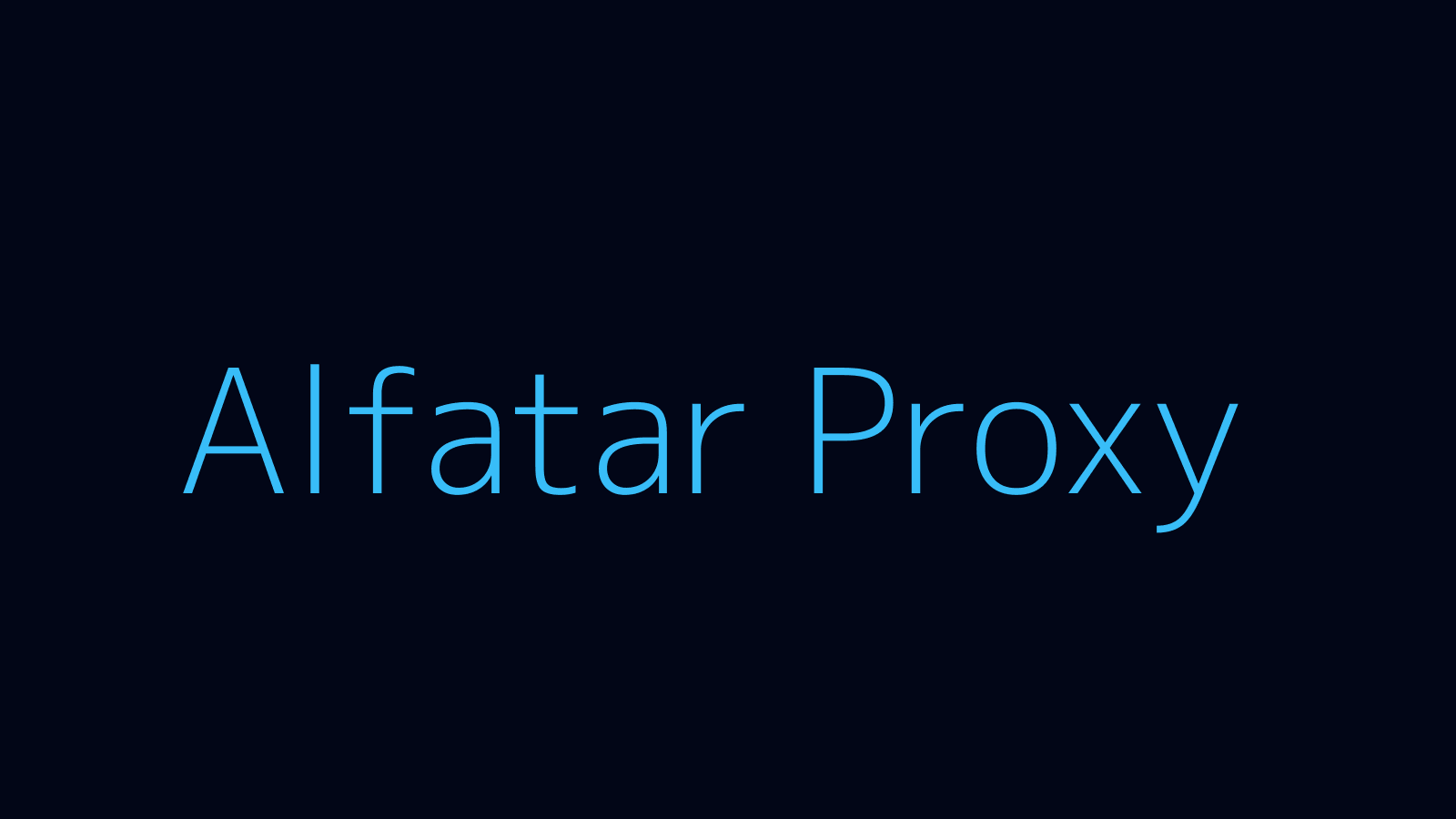 Alfatar proxy dashboard and locations map