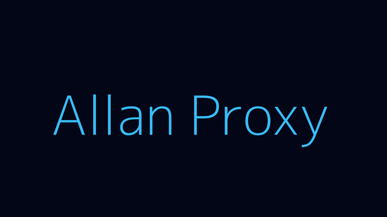 Allan proxy dashboard and locations map