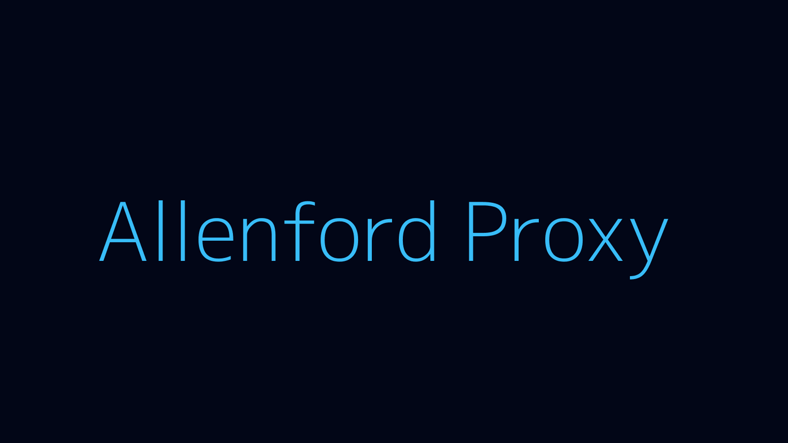 Allenford proxy dashboard and locations map