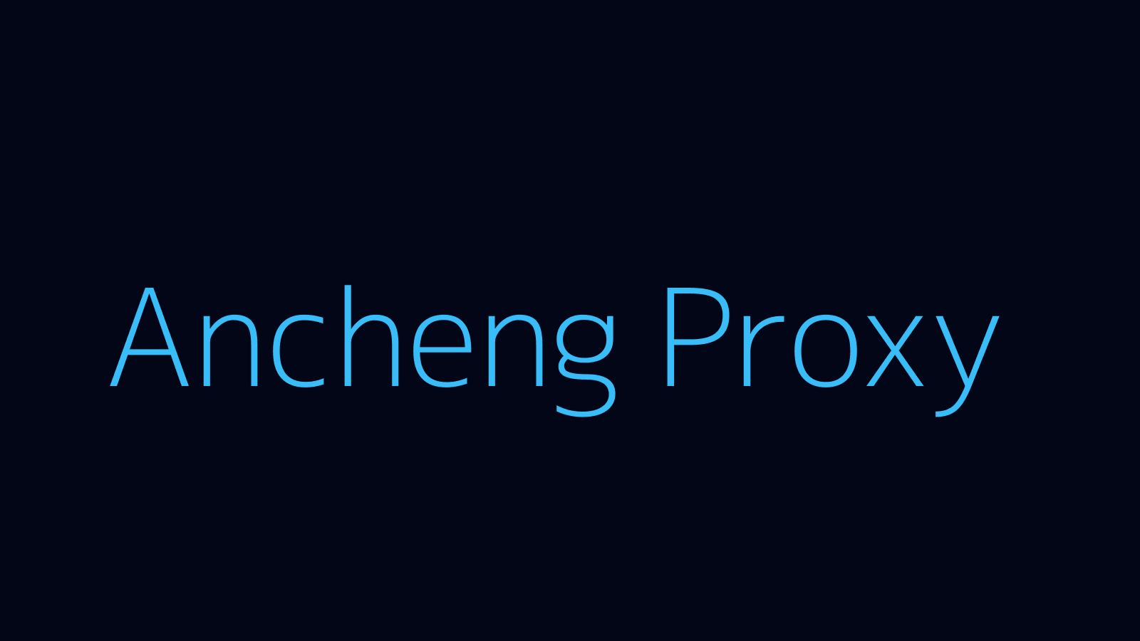 Ancheng proxy dashboard and locations map