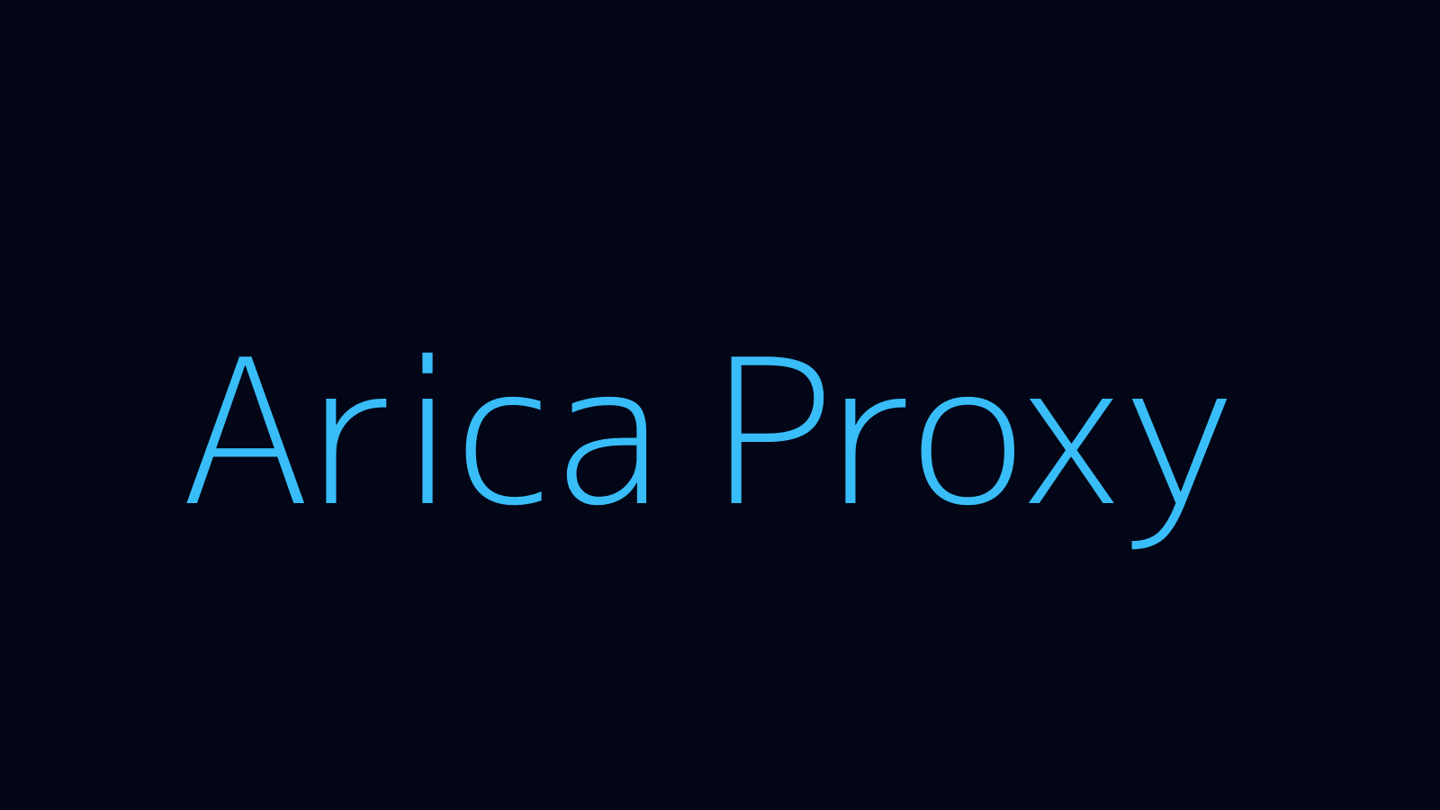Arica proxy dashboard and locations map