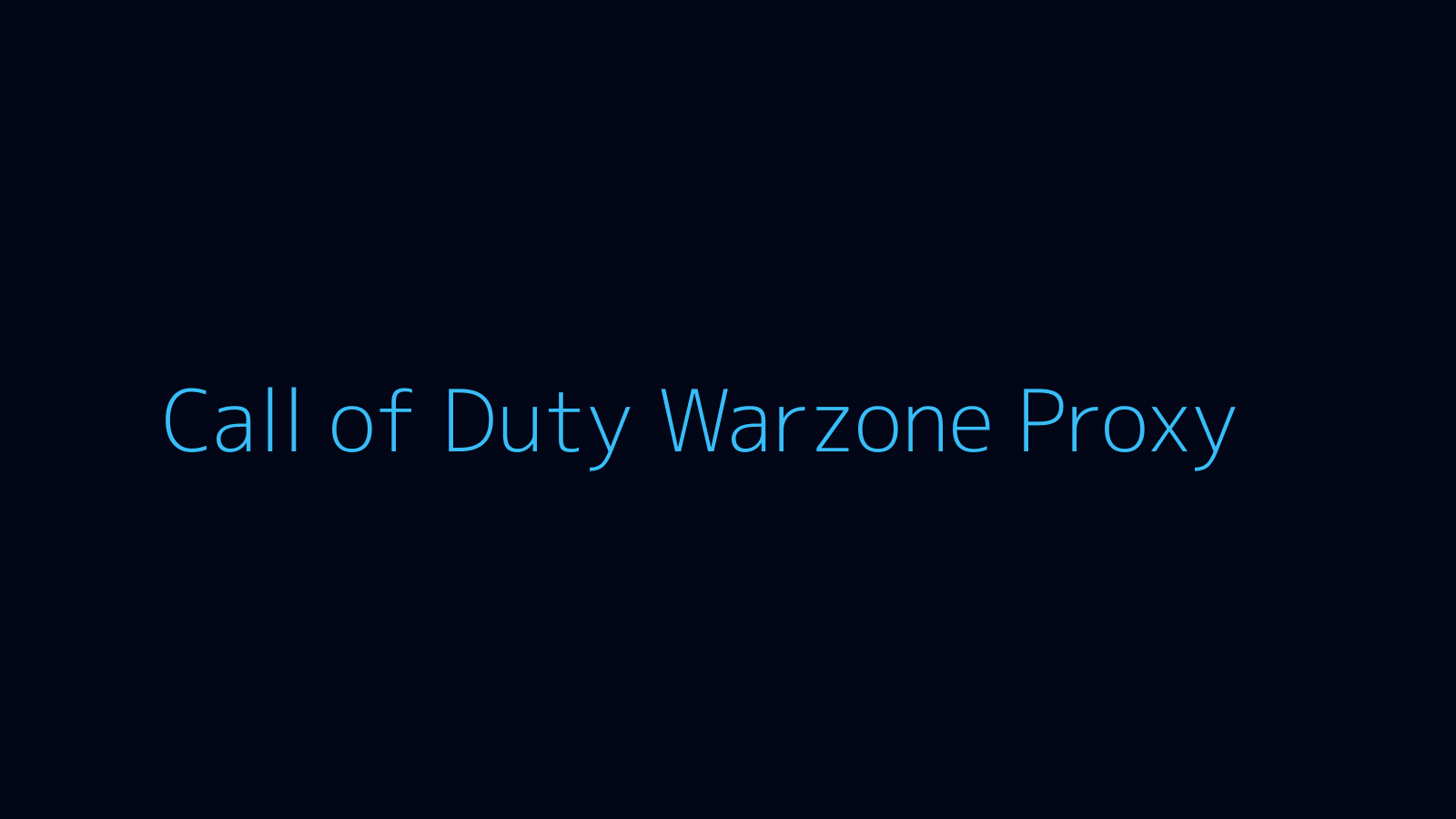 Call of Duty: Warzone proxy dashboard and game overlay