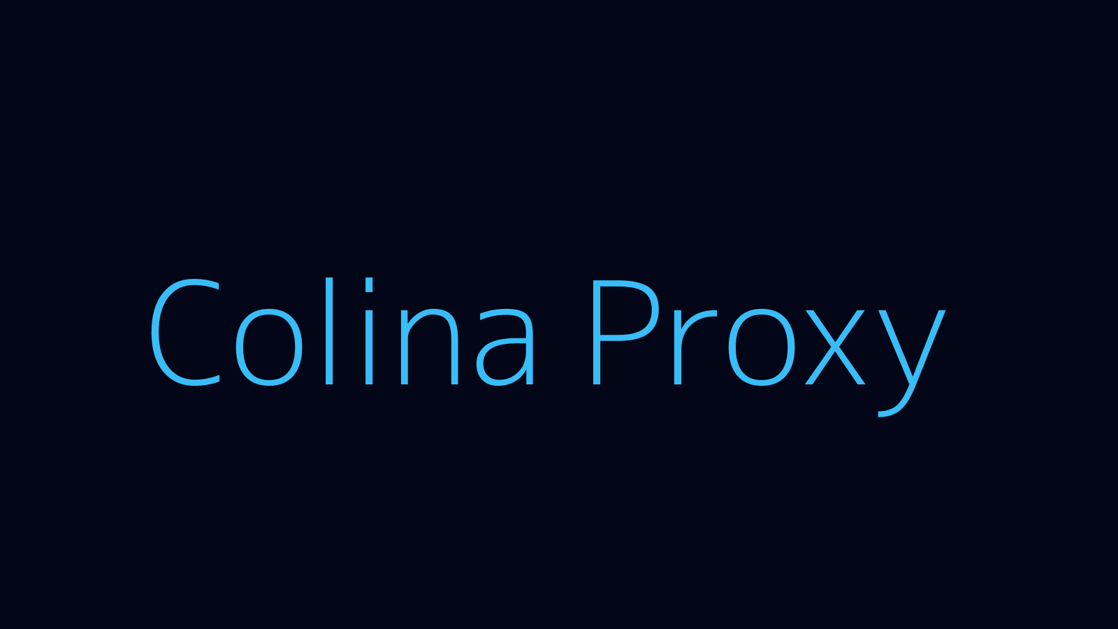 Colina proxy dashboard and locations map