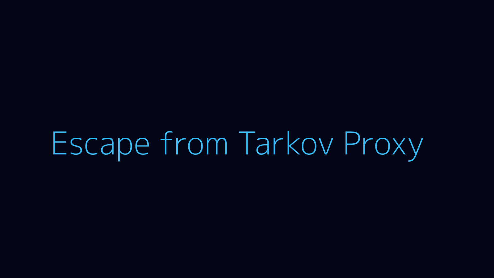 Escape from Tarkov proxy dashboard and game overlay