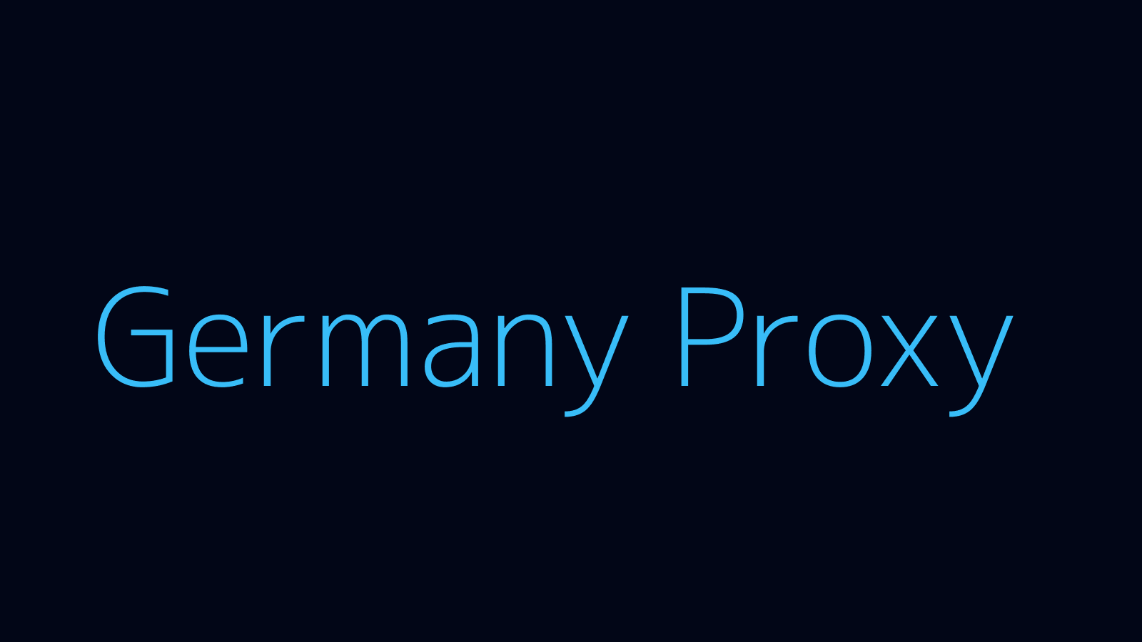 Germany proxy dashboard and locations map