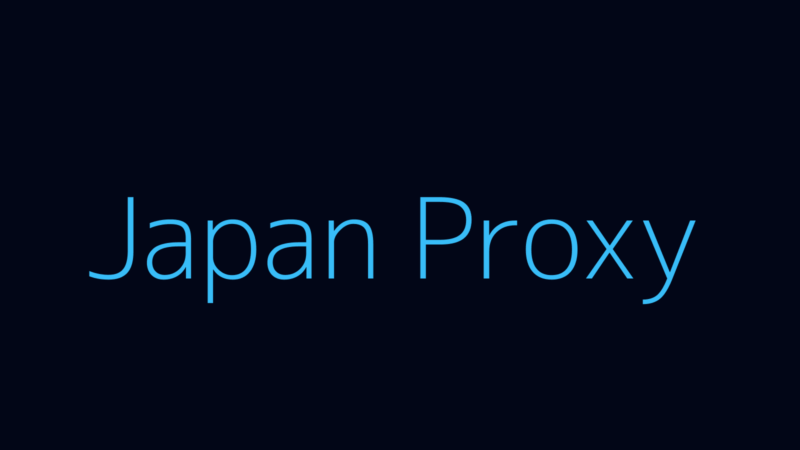 Japan proxy dashboard and locations map