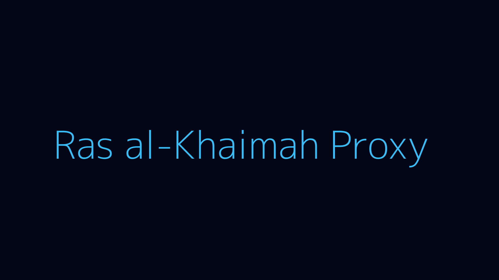 Ras al-Khaimah proxy dashboard and locations map