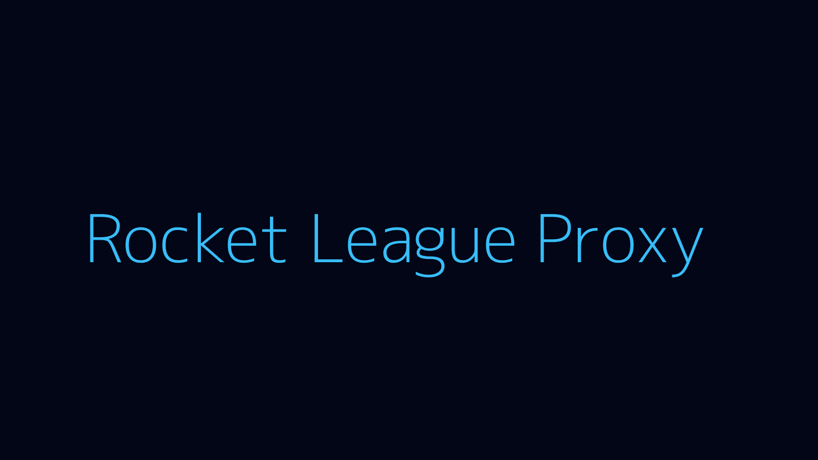Rocket League proxy dashboard and game overlay