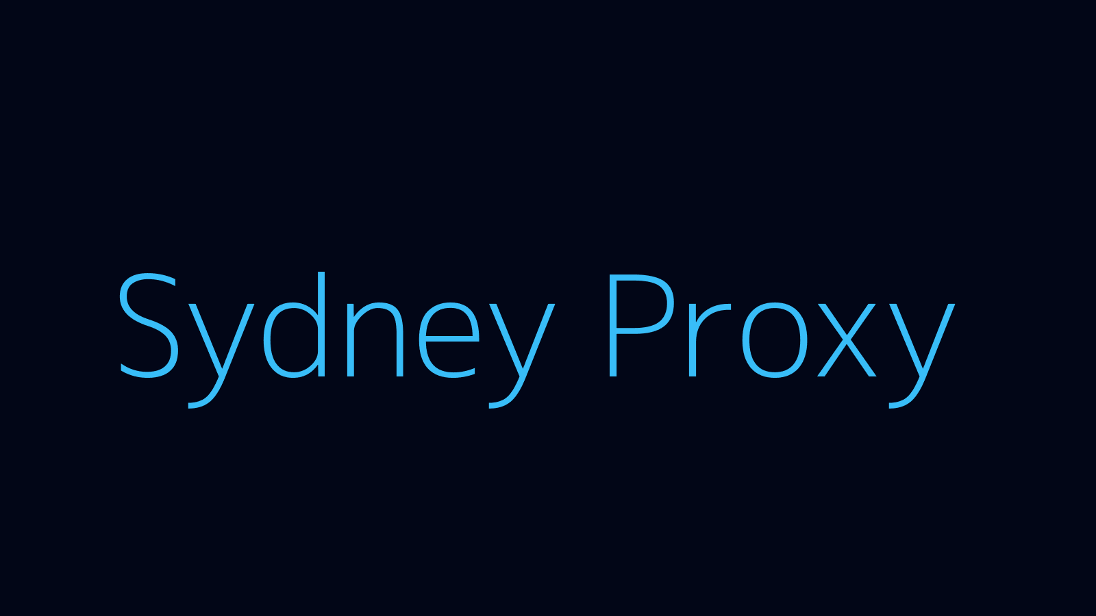 Sydney proxy dashboard and locations map