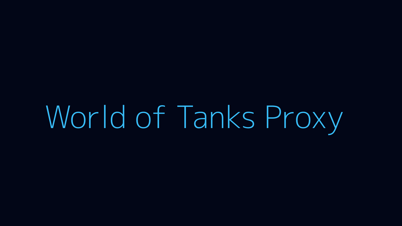 World of Tanks proxy dashboard and game overlay
