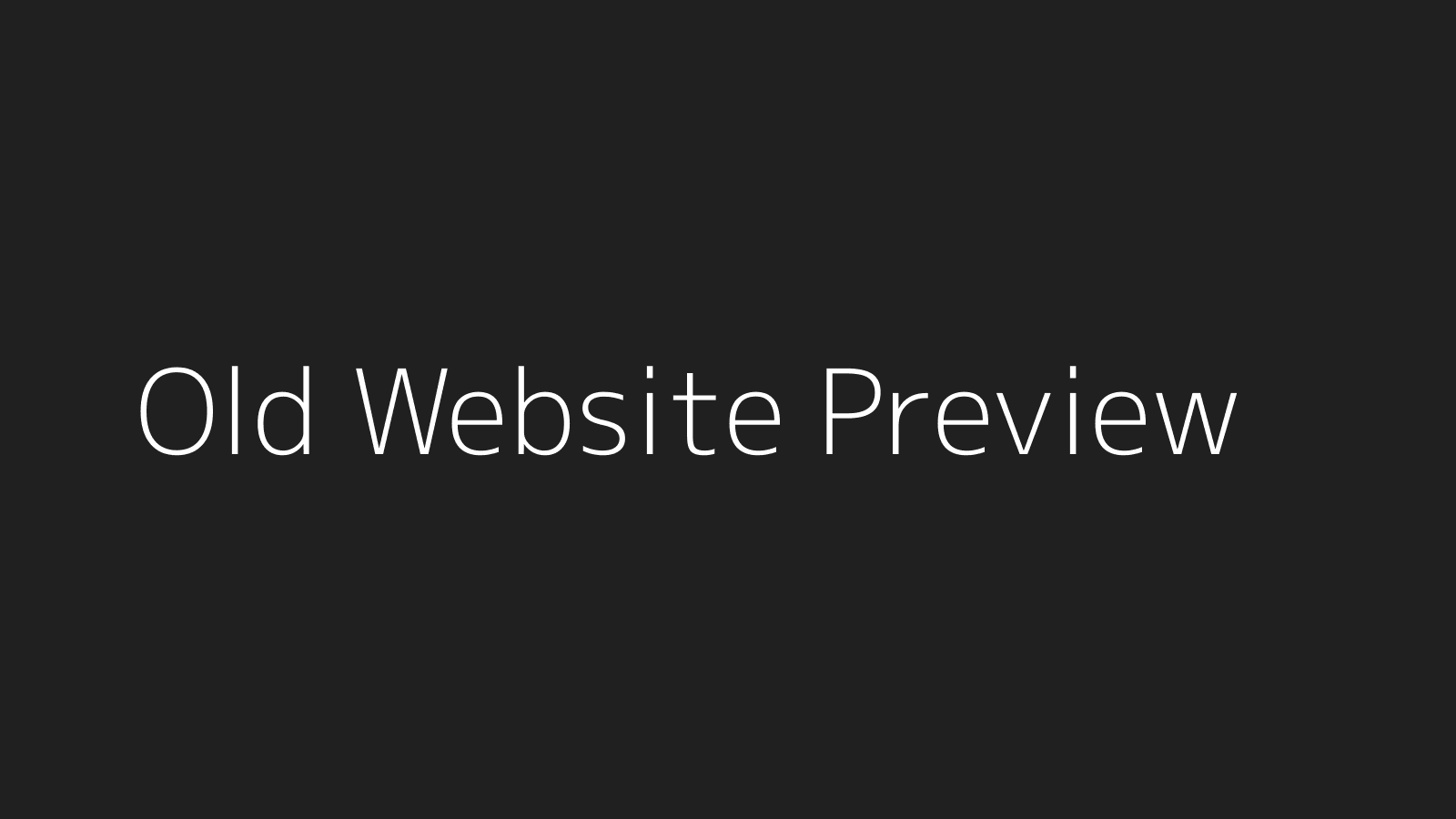 Old Website