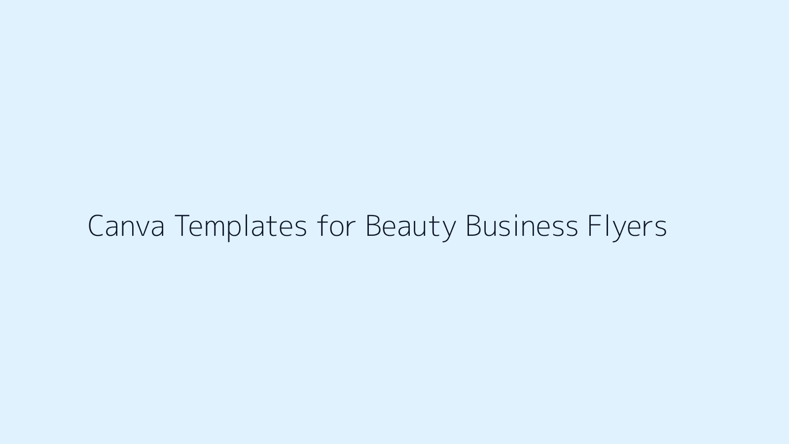 Canva Templates for Beauty Business Flyers featured image