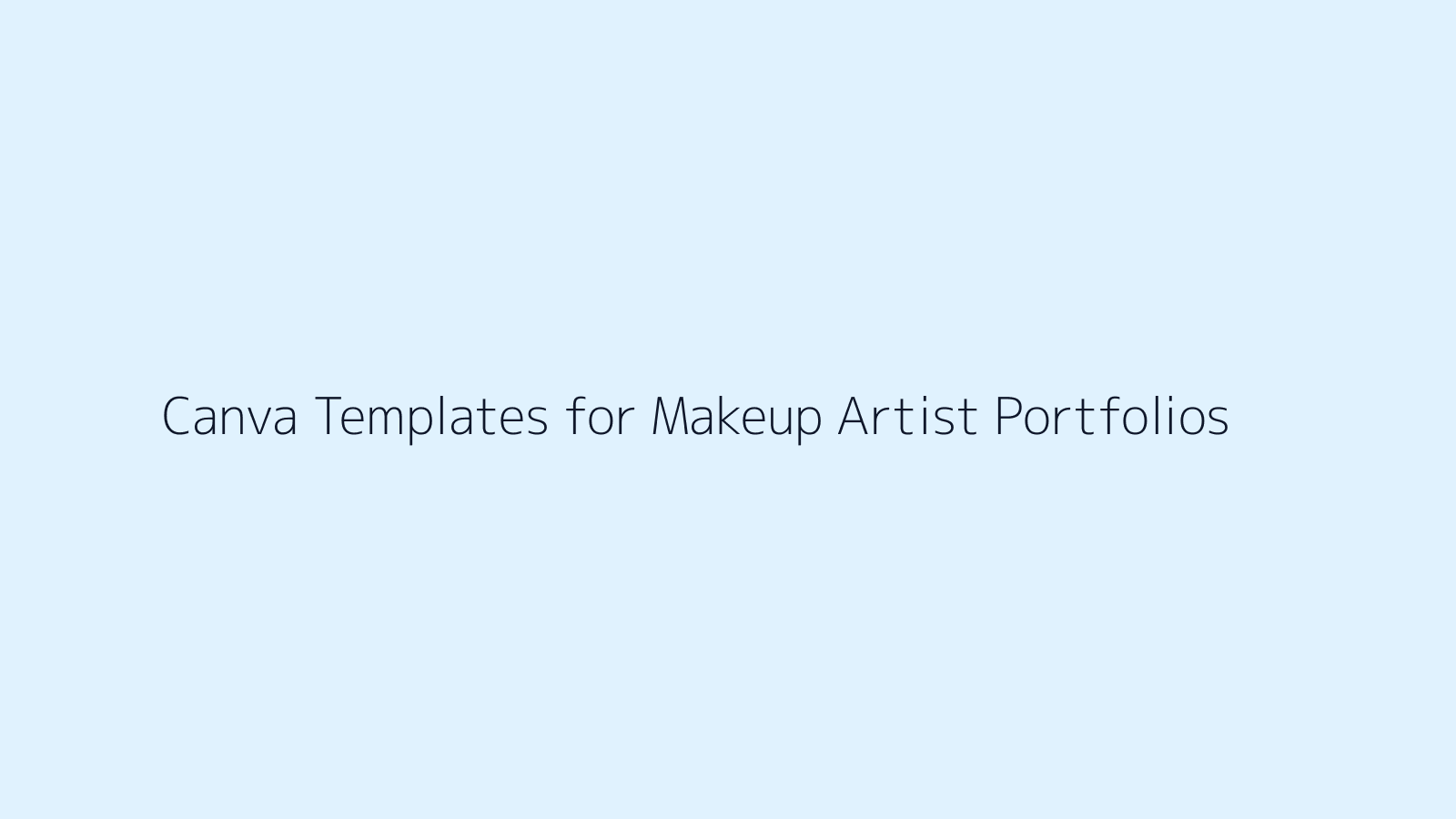 Canva Templates for Makeup Artist Portfolios featured image