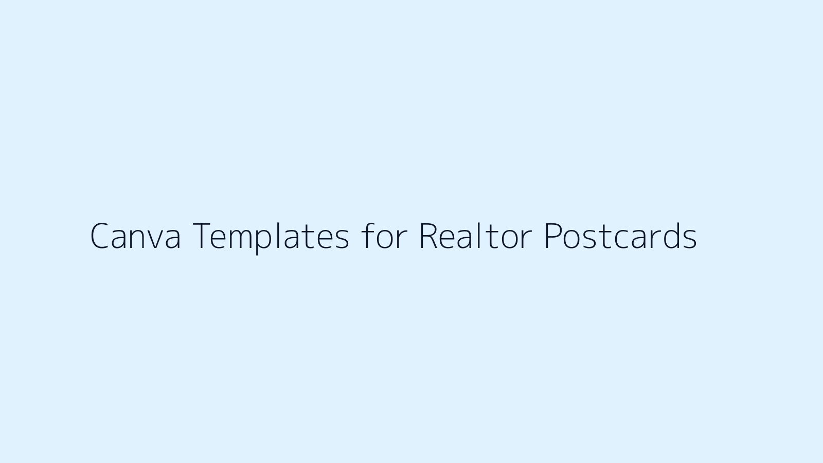 Canva Templates for Realtor Postcards featured image