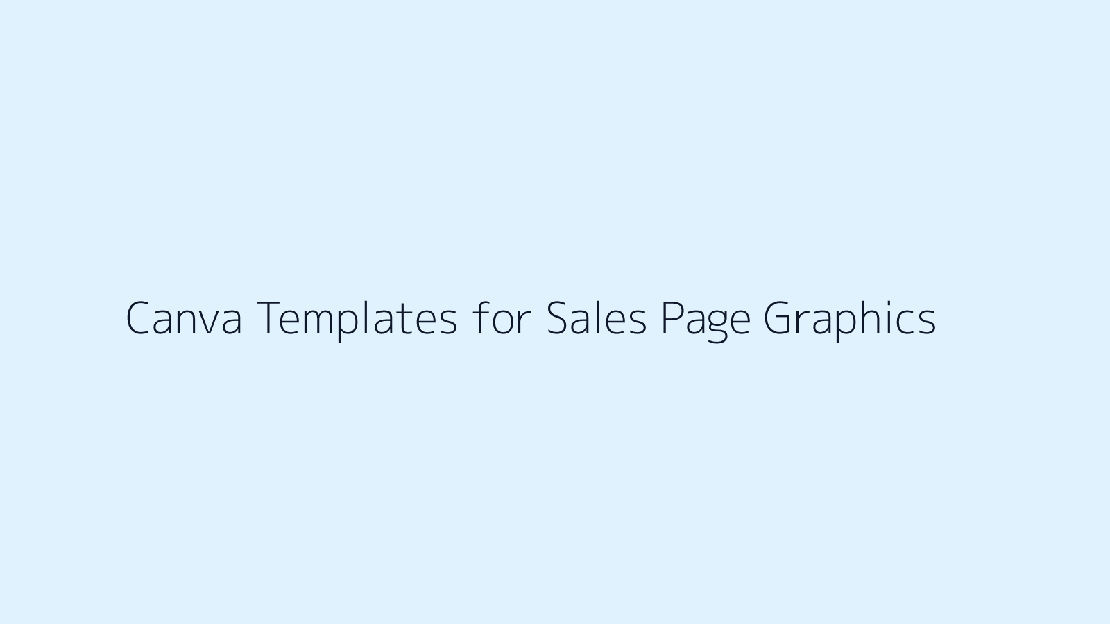 Canva Templates for Sales Page Graphics featured image