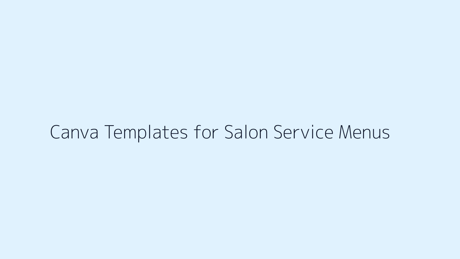Canva Templates for Salon Service Menus featured image