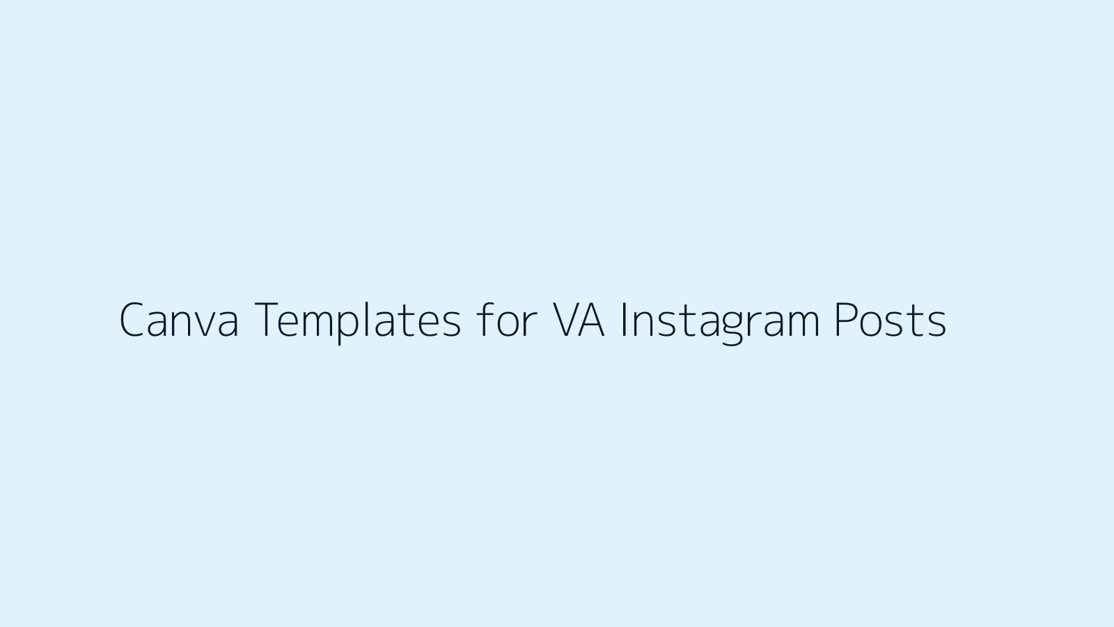 Canva Templates for VA Instagram Posts featured image