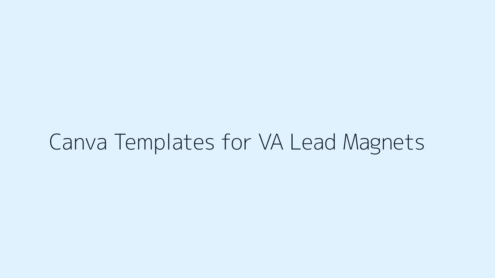 Canva Templates for VA Lead Magnets featured image