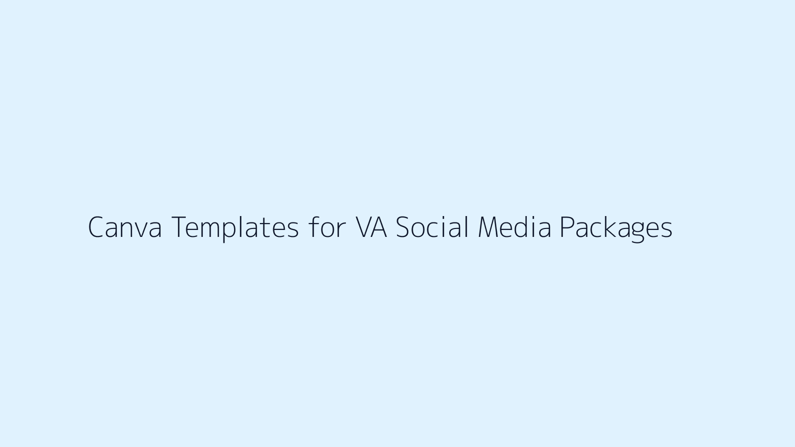 Canva Templates for VA Social Media Packages featured image