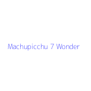 Machupicchu 7 Wonder