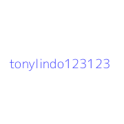 tonylindo123123
