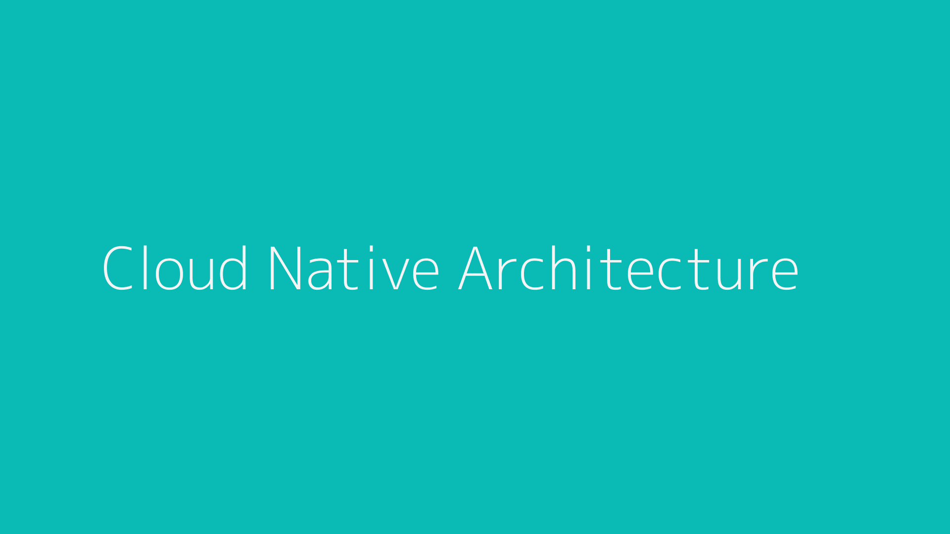 Cloud Native Background
