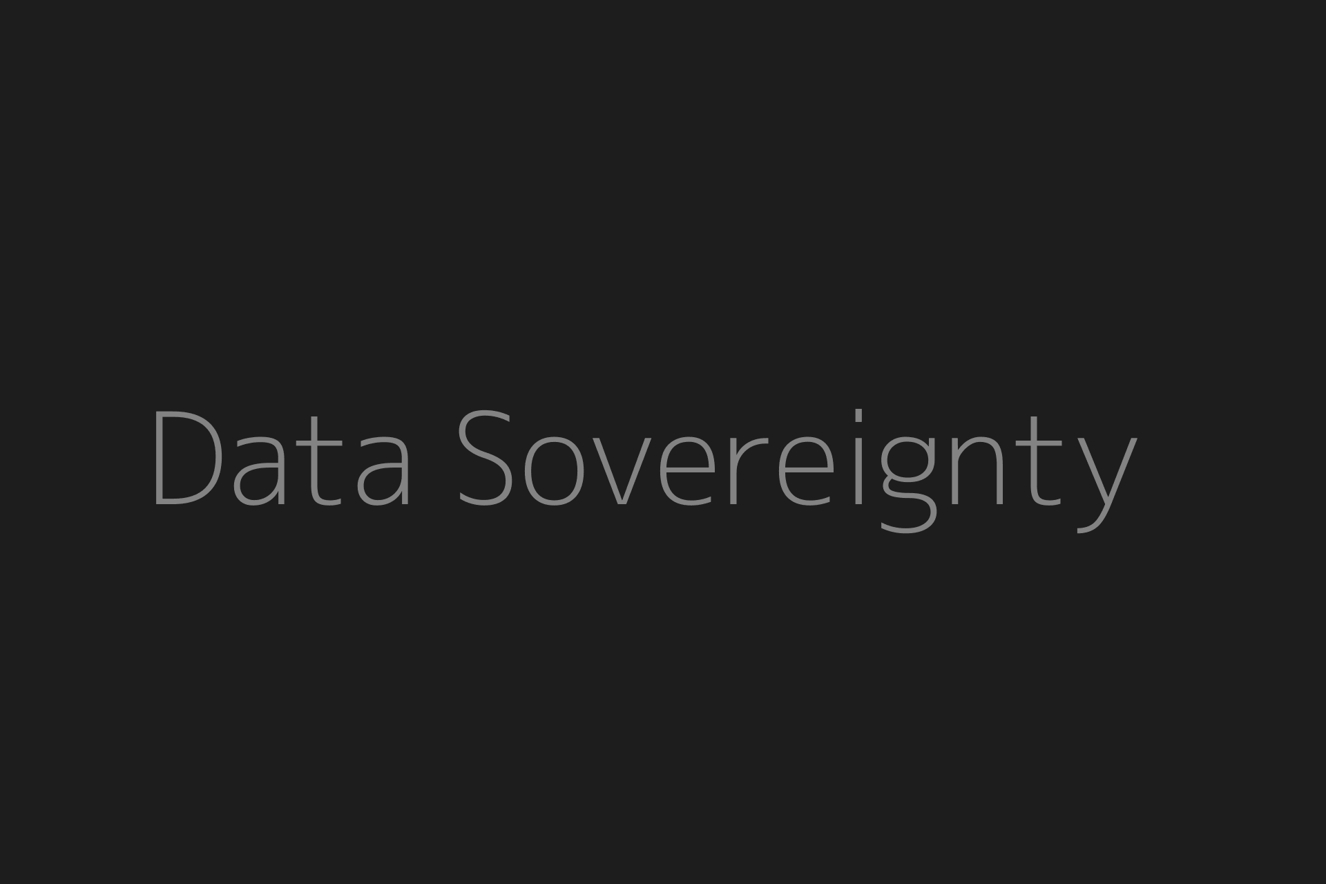 Data Sovereignty