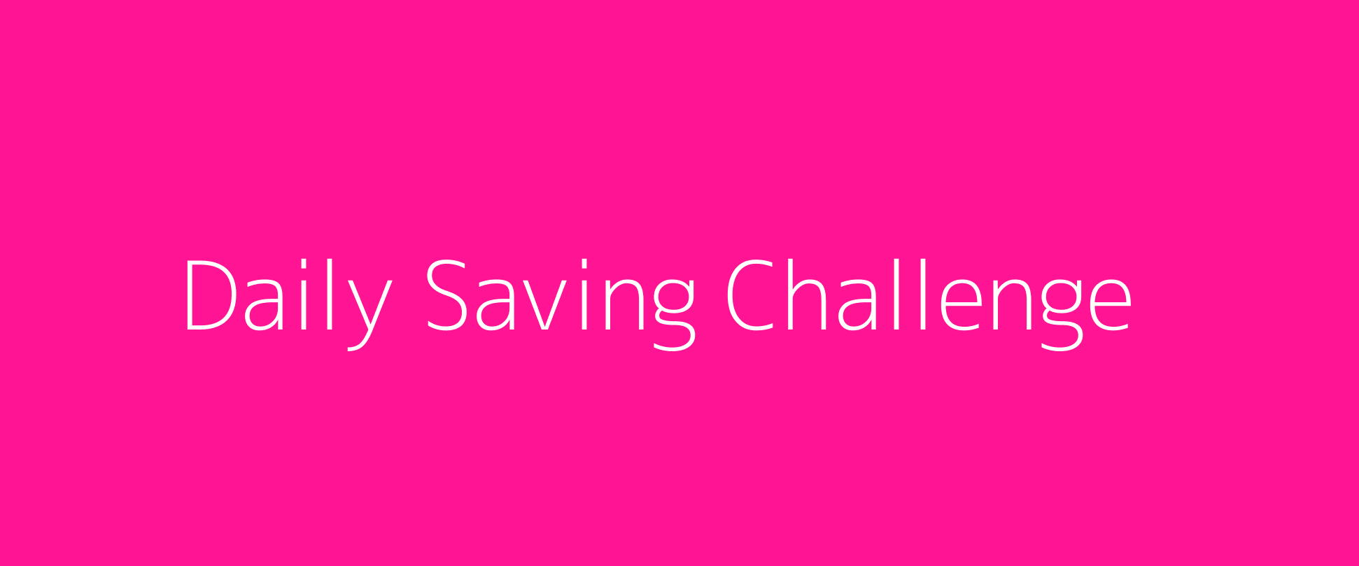 Daily Saving Challenge Banner