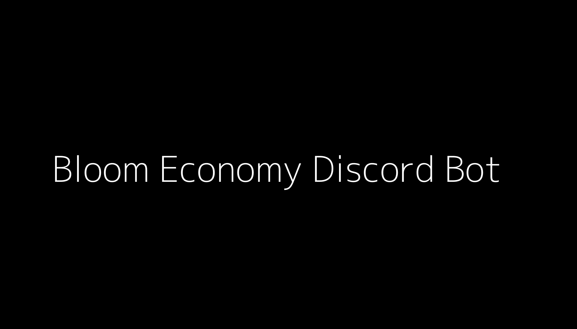 Bloom – Economy Discord Bot