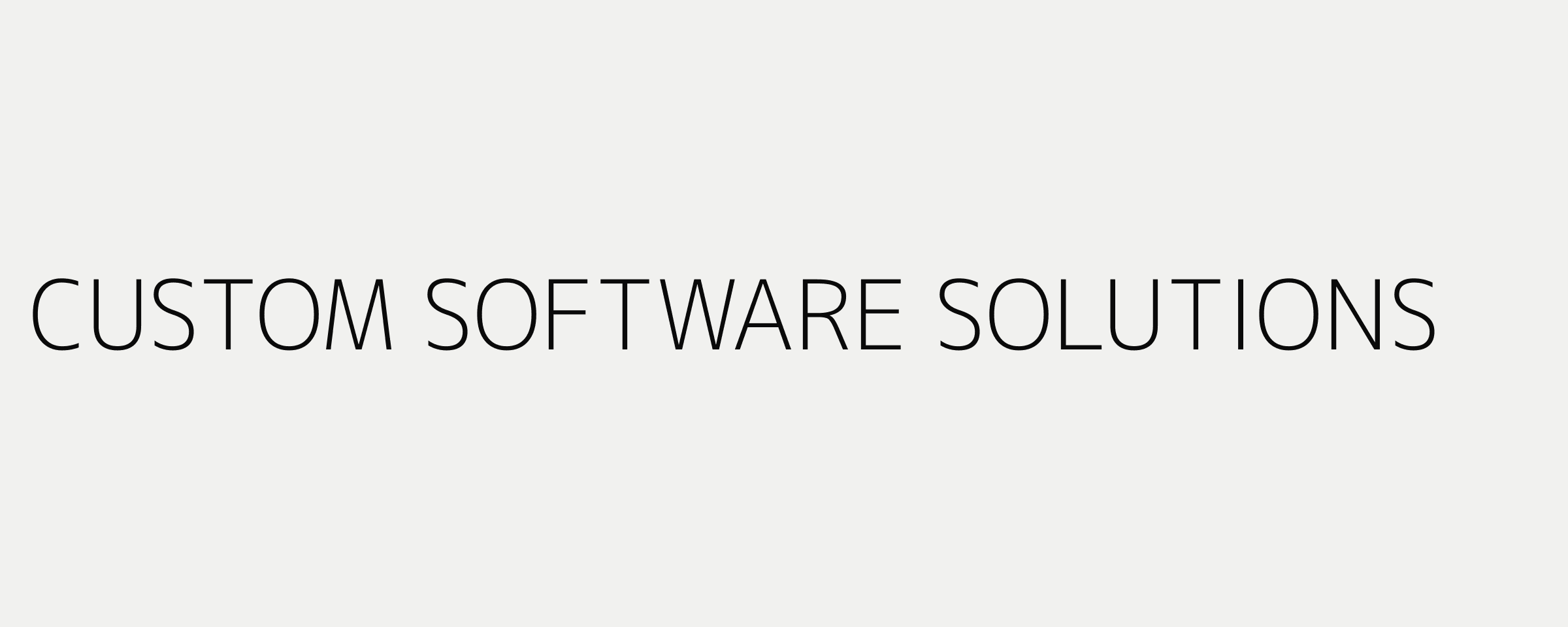 Custom Software Solutions