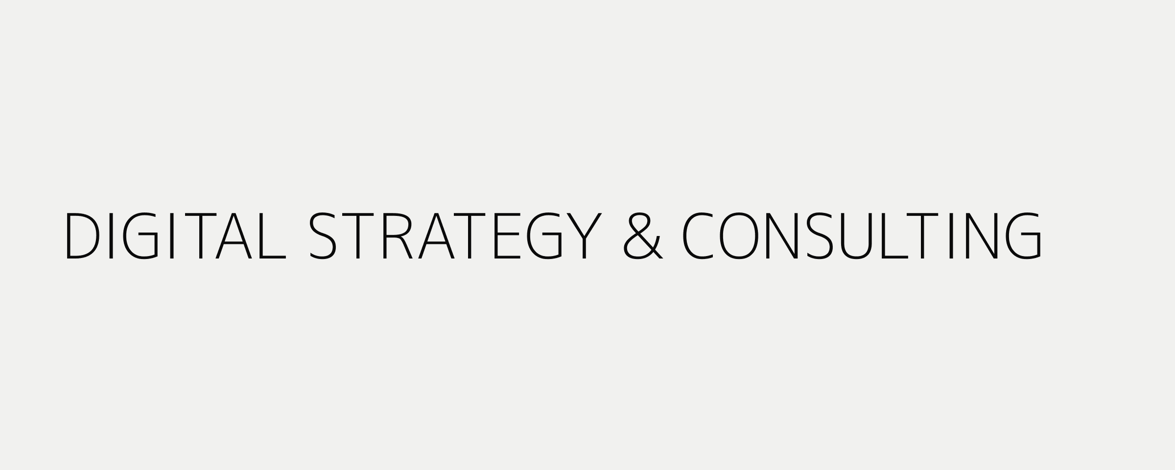 Digital Strategy & Consulting