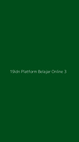 Tampilan Antarmuka Aplikasi 19idn Platform Belajar Online - 3