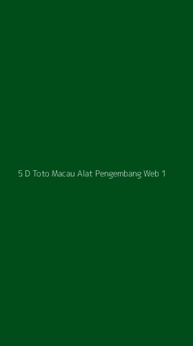 Tampilan Antarmuka Aplikasi 5 D Toto Macau Alat Pengembang Web - 1
