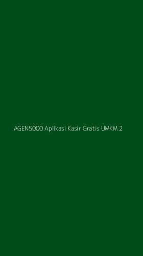 Tampilan Antarmuka Aplikasi Agen5000 Aplikasi Kasir Gratis Umkm - 2