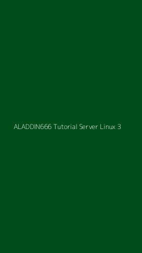 Tampilan Antarmuka Aplikasi Aladdin666 Tutorial Server Linux - 3