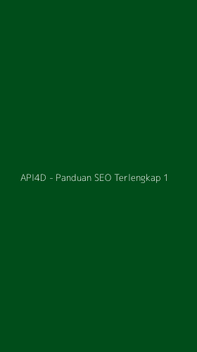 Tampilan Antarmuka Aplikasi API4D - Panduan SEO Terlengkap - 1