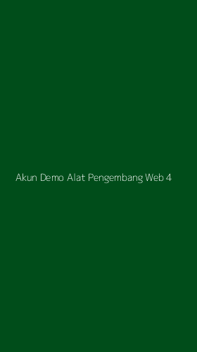 Tampilan Antarmuka Aplikasi Akun Demo Alat Pengembang Web - 4
