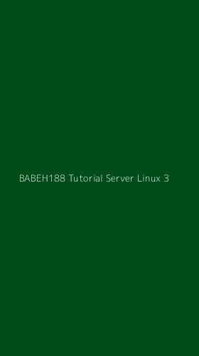 Tampilan Antarmuka Aplikasi Babeh188 Tutorial Server Linux - 3