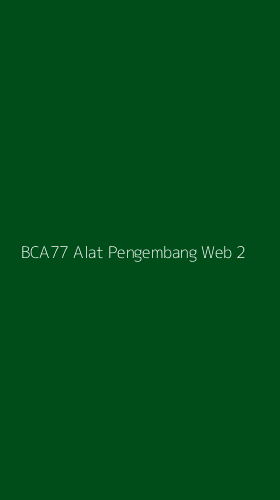 Tampilan Antarmuka Aplikasi Bca77 Alat Pengembang Web - 2