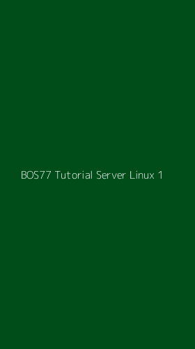 Tampilan Antarmuka Aplikasi Bos77 Tutorial Server Linux - 1